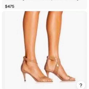 Tamara Mellon tan/ nude patent leather sandals/ heels 38.5 - NEW